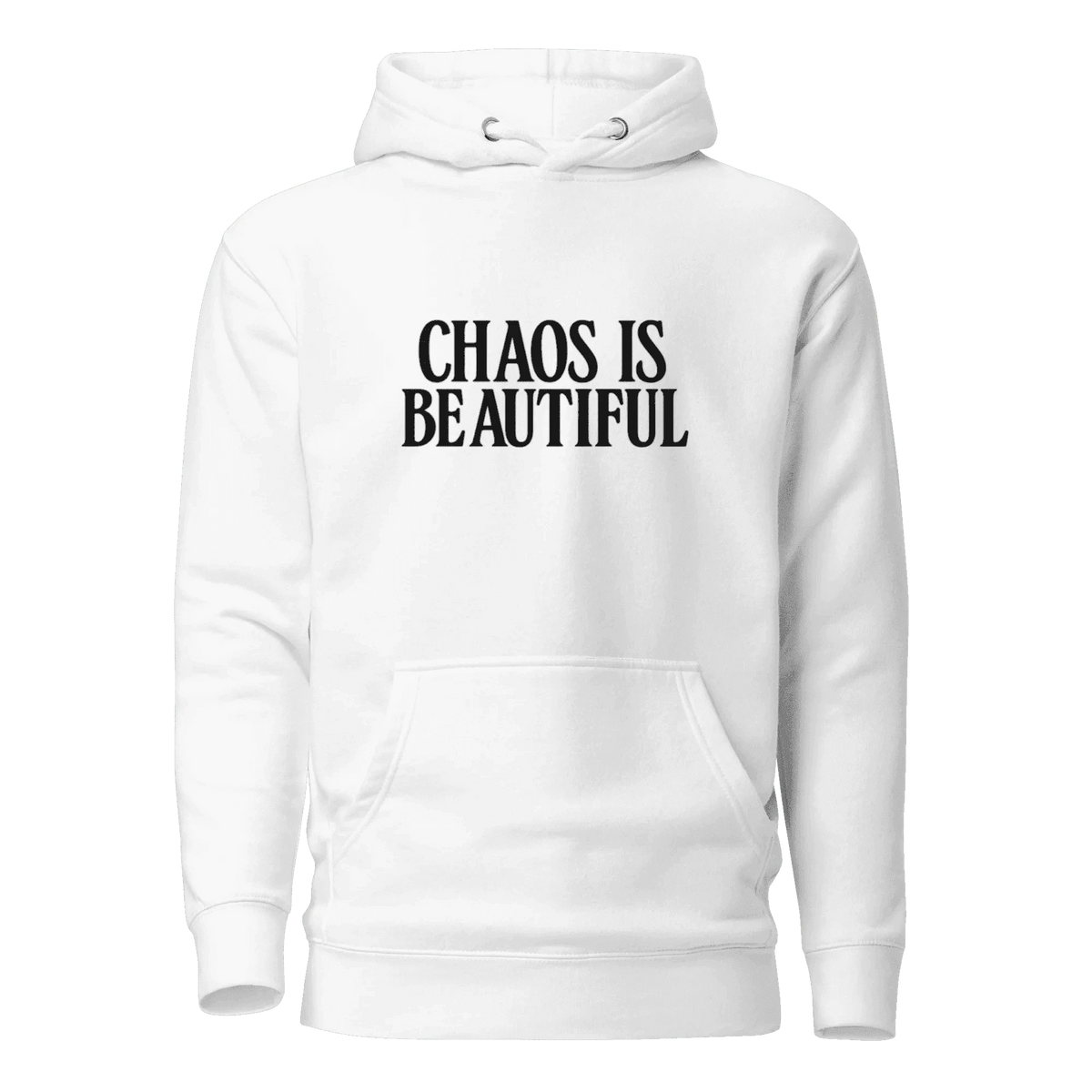 White CHAOS Oversized Hoodie