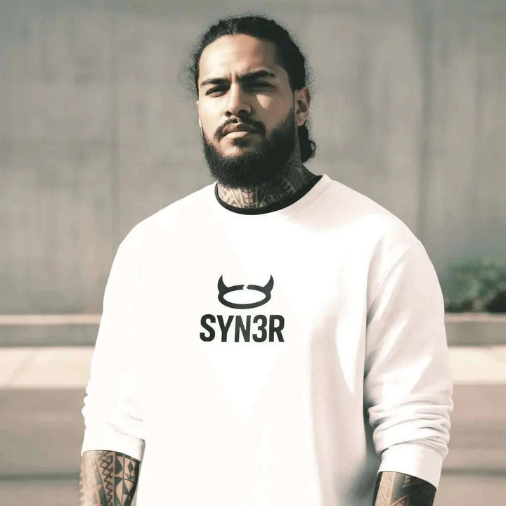 White Core Oversized Sweatshirt - SYN3R