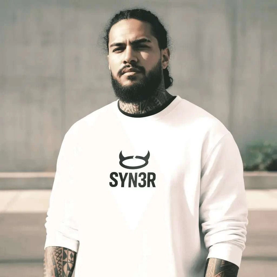 White Core Oversized Sweatshirt - SYN3R