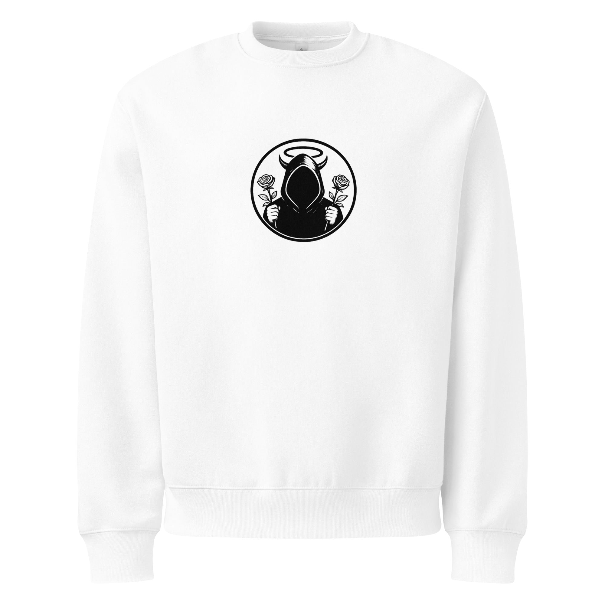 White Oversized Sweatshirt SYN3R – clean studio product shot