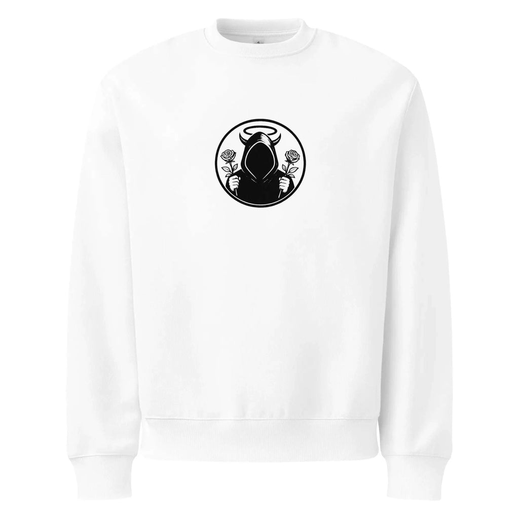 White Oversized Sweatshirt – Clean Streetwear Essential (400GSM Heavyweight) - SYN3R Minimalist Streetwear