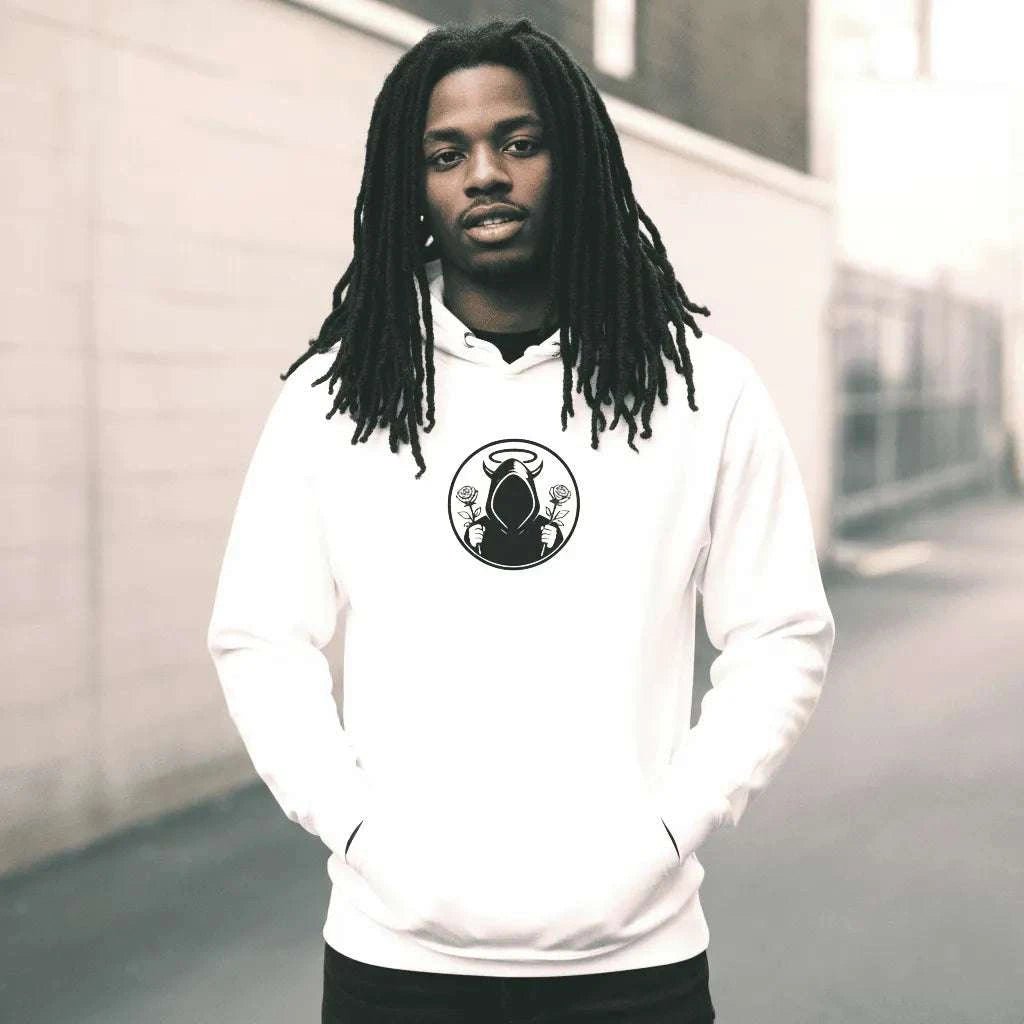 White Shadow Oversized Hoodie - SYN3R Minimalist Streetwear