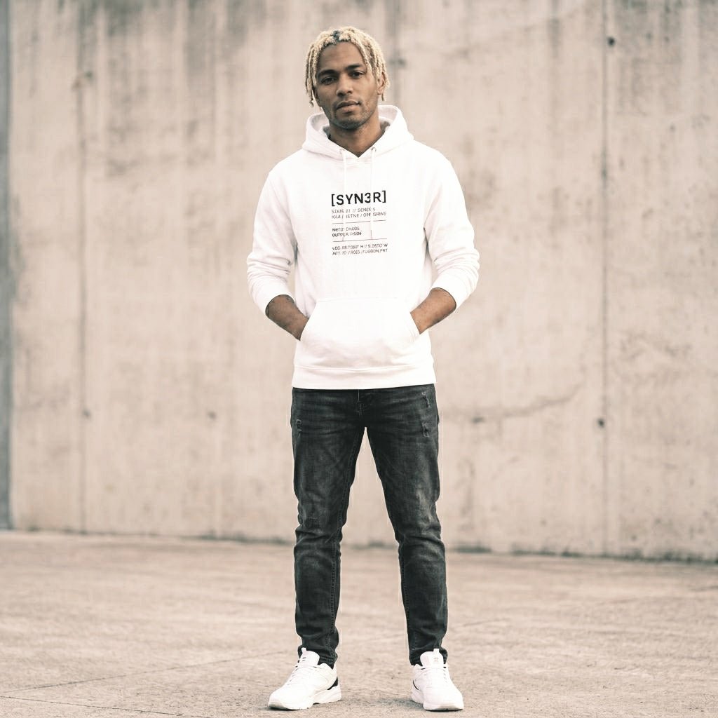 White State Oversized Hoodie – Minimalist Streetwear Heavyweight (400GSM) | SYN3R - SYN3R Minimalist Streetwear
