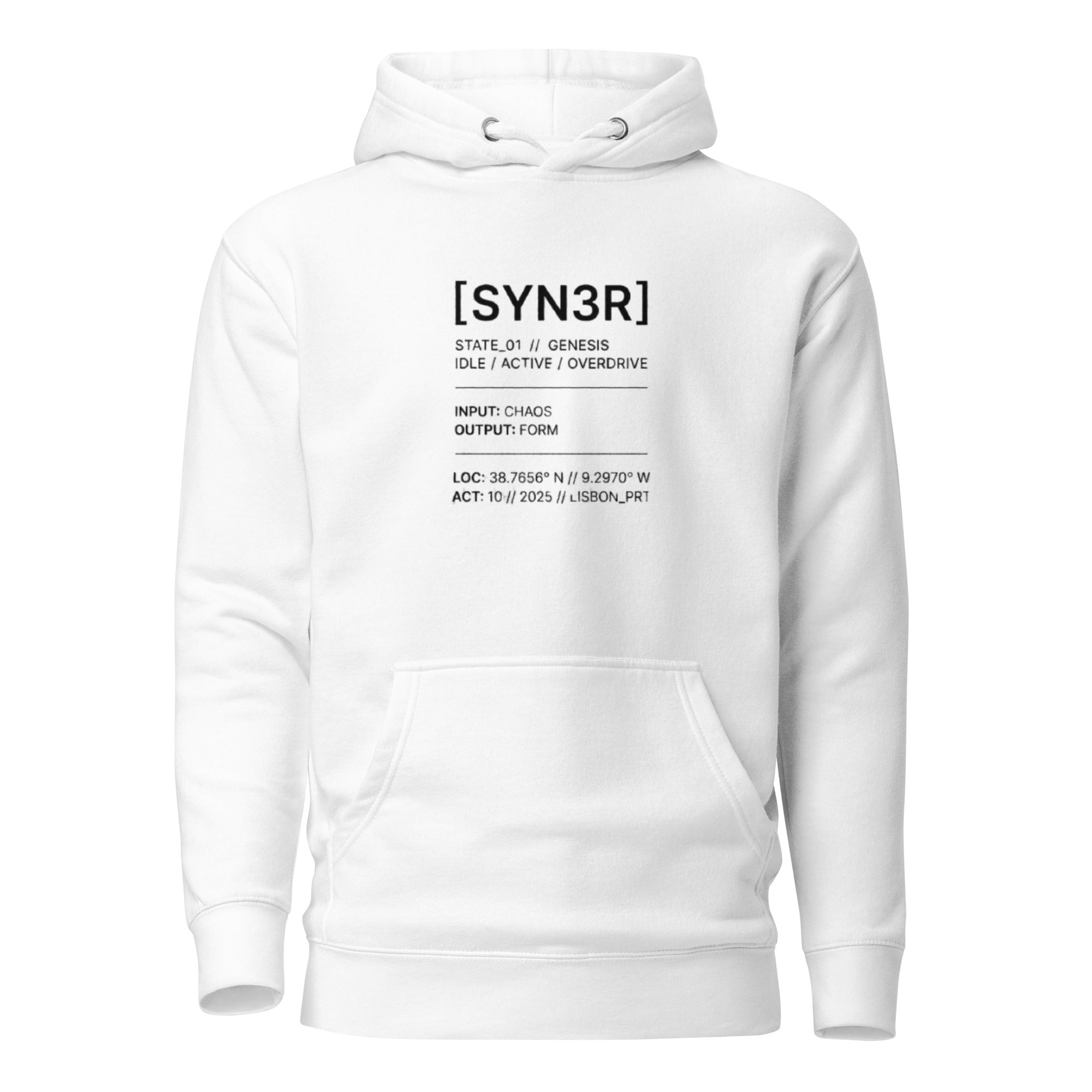 White State Oversized Hoodie – Minimalist Streetwear Heavyweight (400GSM) | SYN3R - SYN3R Minimalist Streetwear