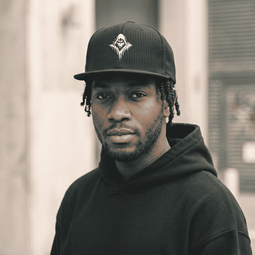Wraith Black Snapback Cap - SYN3R Minimalist Streetwear