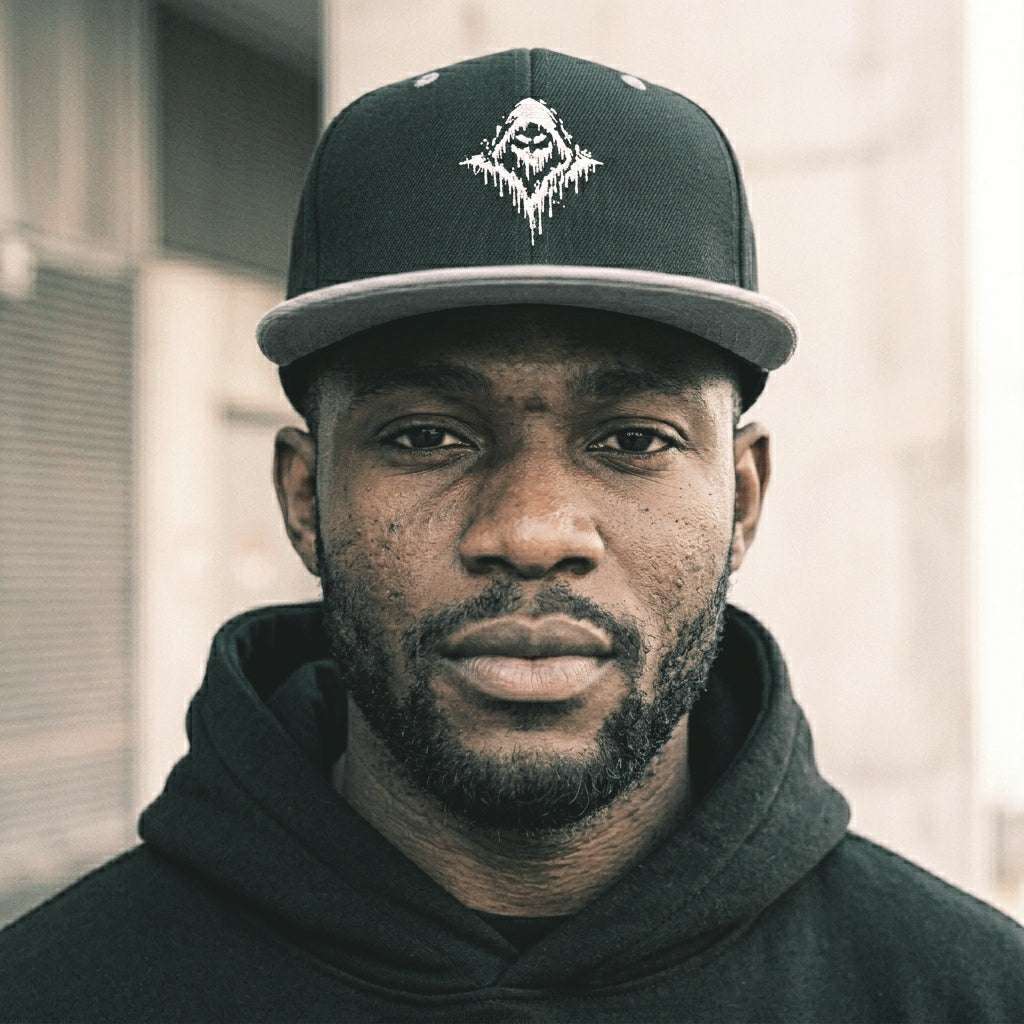 Wraith Black & Grey Snapback Cap - SYN3R Minimalist Streetwear