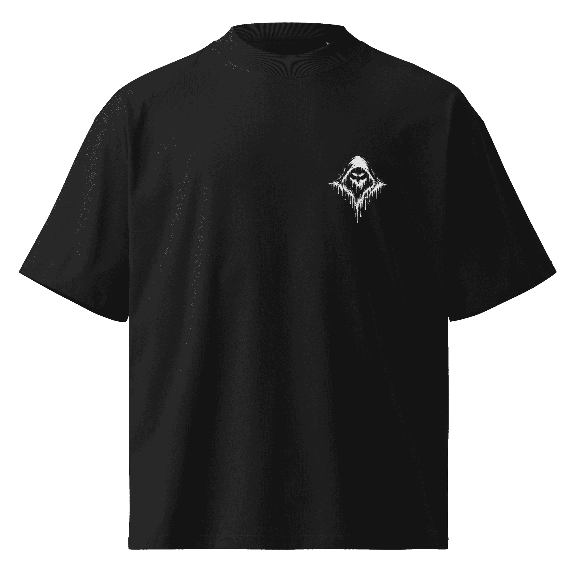 Wraith Black Oversized T-Shirt - SYN3R Minimalist Streetwear
